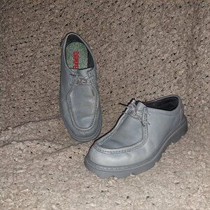 CAMPER-Junction-Gray Regenerative Leather Shoes-Moc Style-Sz 37-Near Mint